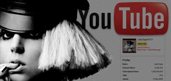 Kênh Youtube của Lady Gaga từng