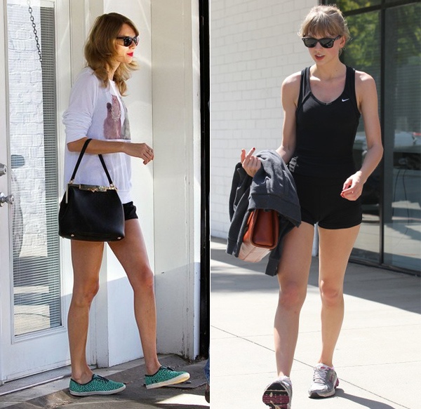 Phong cách thời trang gọn nhẹ của Taylor Swift mỗi lần đến phòng gym luyện tập trước đây.