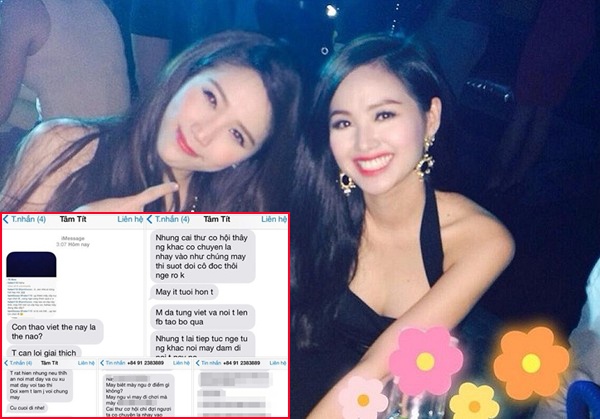 Tâm Tít là người đẹp mới đây nhất vướng vào scandal tình – tiền với anh trai của ca sĩ Bảo Thy tên là Thế Bảo. Mối tình của Tâm Tít và Thế Bảo chỉ được biết đến khi Thế Bảo đăng một status dài nói về quá trình hẹn hò của cặp đôi và những lần anh giúp đỡ bạn gái bằng vật chất. Sự việc trở nên căng thẳng khi bạn bè của Tâm Tít như hot girl Kelly lên tiếng phản pháo lại Thế Bảo. Không lâu sau, ca sĩ Bảo Thy cũng vào cuộc, cô thẳng thắn gọi hành động của anh trai là sai và công bố loạt tin nhắn chửi thề của Tâm Tít.