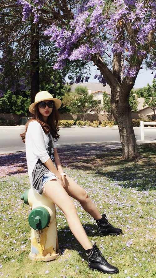 Trang phục đường phố năng động và tiện dụng của Kim Dung.