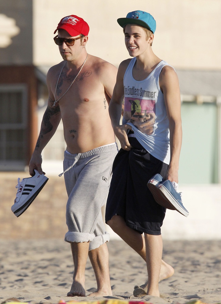 Hai bố con Jeremy - Justin Bieber.