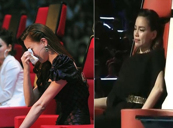Hồ Ngọc Hà mạnh mẽ là vậy nhưng cũng không ít lần trân mình rơi nước mắt tại The Voice.