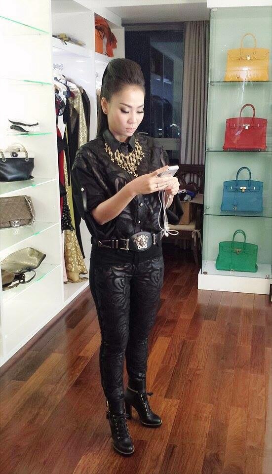 Với hình ảnh về tủ đồ hiệu của Thu Minh, công chúng ước đoán rằng ngoài 6 chiếc túi đã 