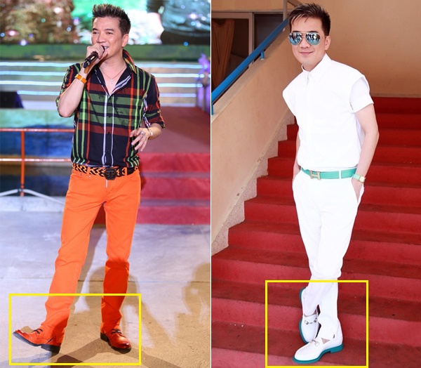 Giày độn cũng là món đồ quen thuộc của “ông hoàng nhạc Việt” Đàm Vĩnh Hưng giúp anh tự tin hơn mỗi lần xuất hiện trước công chúng.