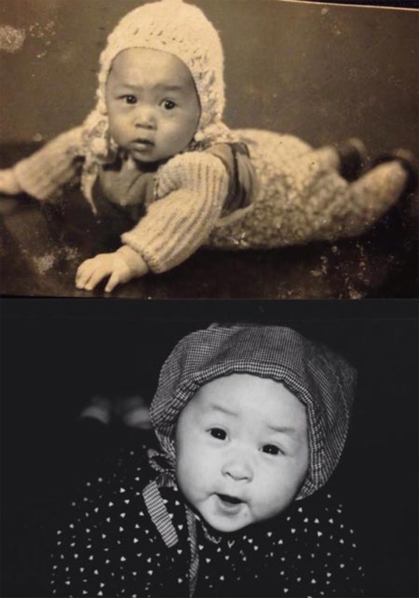 Ông bố nghiêm khắc trong showbiz Việt – nhạc sĩ Quốc Trung truyền lại cho con gái Thiện Thanh khá nhiều nét tương đồng nhưng chỉ thể hiện rõ nhất thời Thiện Thanh còn nhỏ. Thiện Thanh từng chia sẻ bức ảnh hồi nhỏ của 2 cha con thời tập lẫy. 