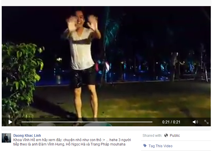 Nhạc sĩ Dương Khắc Linh thách đố Đàm Vĩnh Hưng, Hồ Ngọc Hà và Trang Pháp trước khi tự dội nước lạnh lên người.