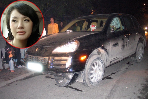 Tháng 12/2007, người đẹp Lương Thu Hương khiến dư luận bất bình khi lái chiếc xế trị giá <abbr class=