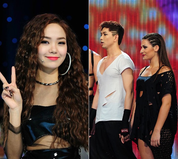 Riêng nữ ca sĩ, diễn viên Minh Hằng có cách ứng xử khác khá tích cực với tình cũ. Tại hàng ghế giám khảo Bước nhảy hoàn vũ 2014 hồi đầu năm nay, MinảiHằng thẳng thắn đối mặt với bạn trai cũ là ca sĩ Tim – một trong những thí sinh của cuộc thi. 