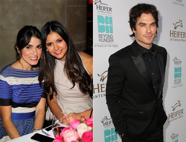 Hai người đẹp “ma cà rồng” Nikki Reed và Nina Dobrev cũng có cùng một mối quan tâm tới tài tử Ian Somerhalder. Nina và Ian có 3 năm bên nhau và họ đều là chỗ bạn bè với vợ chồng nữ diễn viên Nikki. Tuy nhiên, cặp đôi chia tay vào tháng 5 năm ngoái, còn Nikki ly dị chồng hồi đầu năm nay. Từ tháng 7 vừa qua, Ian bắt đầu hẹn hò Nikki. 