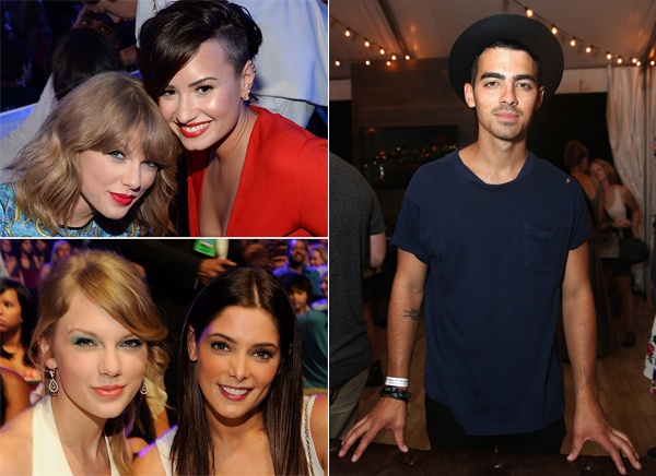 Trong tình sử của Taylor Swift, nữ ca sĩ nhạc đồng quê còn cùng chia sẻ bạn trai Joe Jonas với 2 cô bạn khác là Demi Lovato và Ashley Greene. Trong số 3 cô gái, Taylor đến với Joe đầu tiên hồi năm 2008 và chuyện tình cũng kết thúc không mấy tốt đẹp, tháng 3/2010, Joe hẹn hò với Demi và chia tay vài tháng sau đó. Mùa hè năm 2010, Joe bắt đầu mối quan hệ yêu đương với nữ diễn viên Ashley Greene và kéo dài tới tháng 5/2011. 