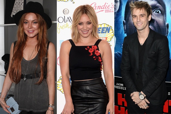 Thời còn là những ngôi sao tuổi teen, việc cùng hẹn hò nam ca sĩ Aaron Carter khiến tình bạn của Lindsay Lohan và  Hilary Duff tan vỡ. Aaron đến với Hilary trước hồi năm 2000 và hẹn hò được một năm rưỡi, sau đó anh cảm thấy nhàm chán và chuyển sang tán tỉnh Lindsay Lohan và sau đó chia tay Lindsay để quay về với Hilary. Trong bài phỏng vấn, Aaron thừa nhận đã phản bội Hilary để cặp kè với chính bạn thân của cô.