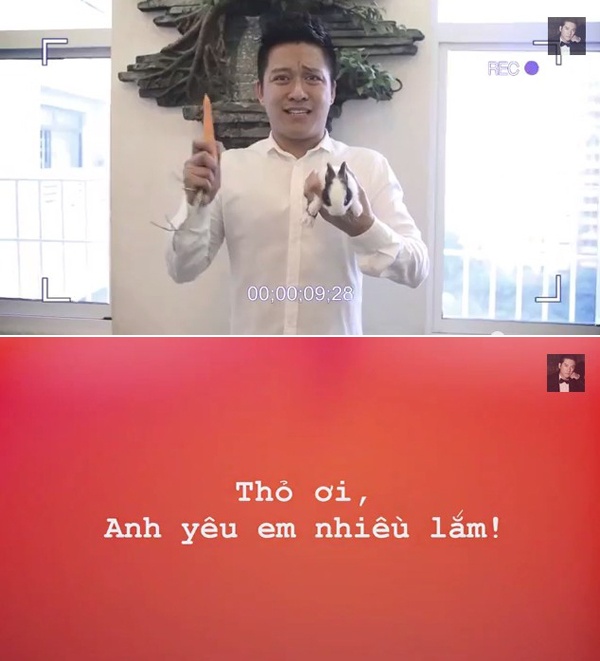 Trong video, Tuấn Hưng tự ví mình là củ cà rốt vốn rất gần gũi với thỏ - nickname của Hương Baby.  Biểu cảm của nam ca sĩ trong lúc ấp úng cầu hôn vợ không khỏi khiến người xem bật cười. Đoạn cuối video là ca khúc Nắm lấy tay anh của nhạc sĩ Khắc Việt dành tặng riêng cho mối tình vợ chồng Tuấn Hưng. 