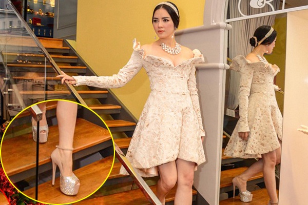 My nhan Viet khien fan thot tim khi di giay cao lenh khenh hinh anh