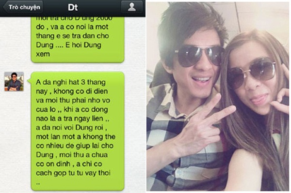 Qua bức thư gửi đến báo chí và chia sẻ trên trang cá nhân, D cho biết cô và nam ca sĩ nảy sinh tình cảm vào đầu năm 2012. Họ liên lạc chủ yếu qua tin nhắn và email, tình cảm ban đầu khá thắm thiết cho tới khi có sự can thiệp của tiền bạc. Khác với người đồng nghiệp Lam Trường chia tay trong yên lặng, mối tình của Đan Trường với fan nữ trở thành scandal lớn.