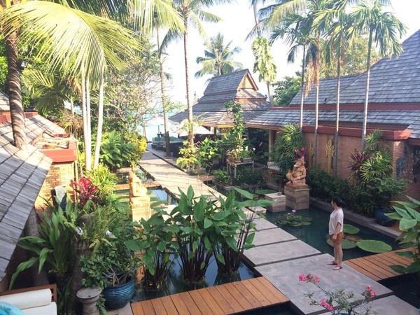 Bên trong khu resort của vợ chồng ca sĩ Thu Minh được trang trí khá gần gũi với thiên nhiên. Koh Samui còn có hình thức du lịch kết hợp với giải độc cơ thể (detox). 