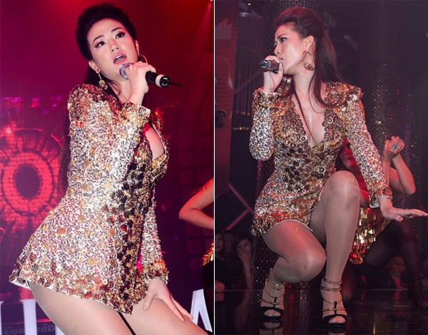 Dù chiều cao nổi bật hơn nhiều đồng nghiệp nhưng Maya vẫn khoe triệt để đôi chân dài trong những bộ váy ngắn cũn cỡn. 