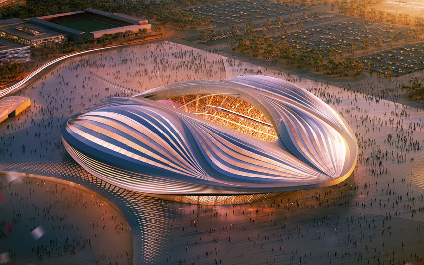 Để chuẩn bị cho vai trò chủ nhà World Cup 2022, Qatar đã xây dựng một sân vận động hoành tráng, tới khi hoàn thành công trình này bị cho là giống với bộ phận sinh dục của phụ nữ khi nhìn từ trên cao. Nữ kiến trúc sư người Anh gốc Iraq Zaha Hadid là người sáng tác nên thiết kế này, cô phản đối những “liên tưởng” của mọi người. “Thật xấu hổ khi họ nghĩ tới thứ vô nghĩa kia. Họ nói gì chứ? Thật nực cười!”.