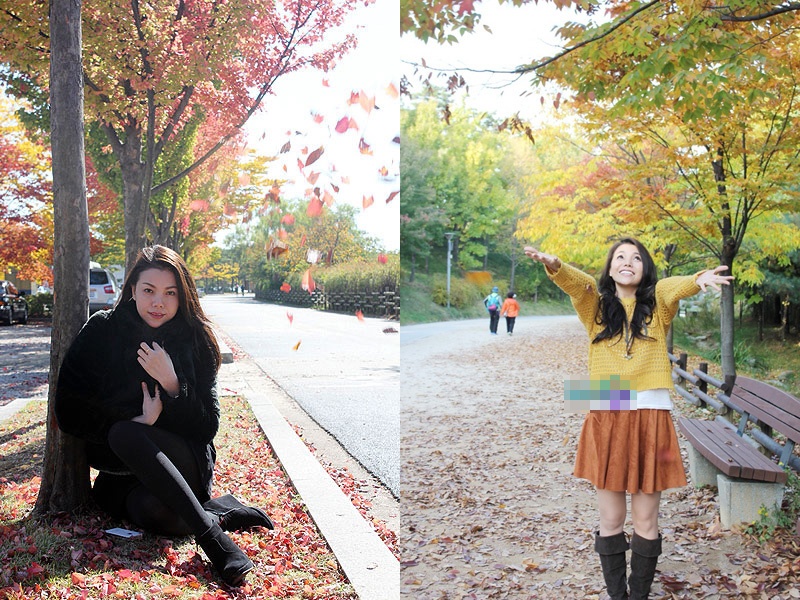 Người mẫu kiêm ca sĩ Trà Ngọc Hằng đặc biệt yêu thích xứ sở kim chi. Cô đến Hàn Quốc vài lần kết hợp du lịch và công việc. Năm 2012, người đẹp từng có bộ ảnh về mùa thu lá đỏ ở Hàn Quốc và đưa bối cảnh này vào MV ca nhạc Nếu như ngày xưa. 