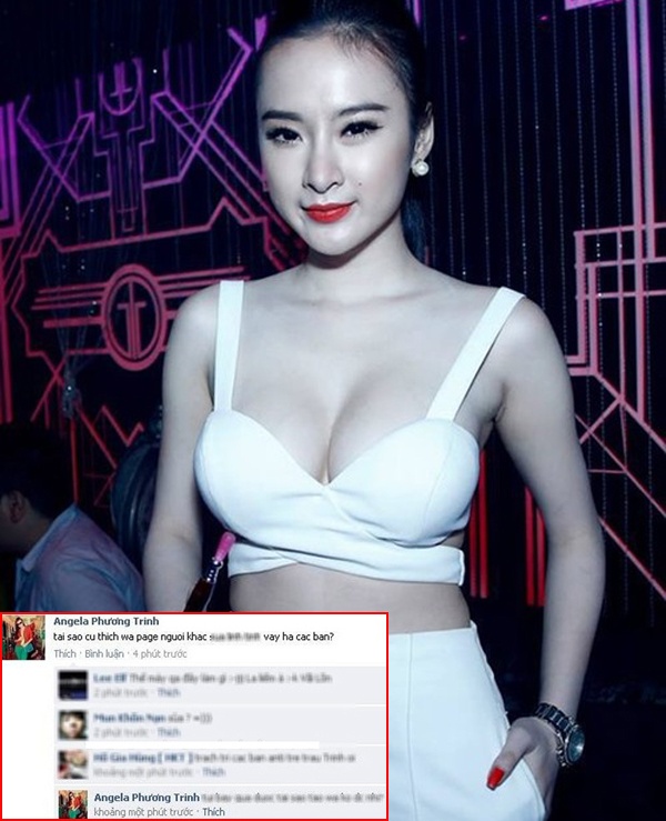 Năm 2012 là thời điểm Angela Phương Trinh đang được chú ý vì hình ảnh sexy, cô sở hữu lượng antifan đông đảo. Một người trong số này đã lập nên trang fanpage của “bà mẹ nhí” và đăng những lời nói tục tĩu khiến không ít cư dân mạng bất ngờ, thậm chí không ngại đáp trả văng tục với người khác. 
