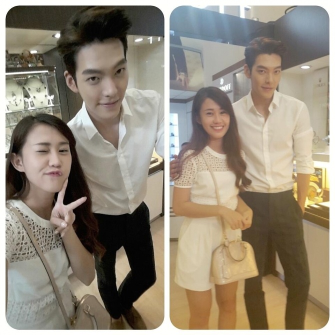 Riêng với Kim Woo Bin – mỹ nam của Người thừa kế, Ngọc Thảo cũng không quên rủ anh chụp ảnh tự sướng cùng. 