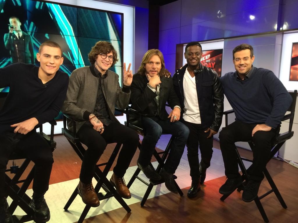 Top 4 và MC tại The Today Show.