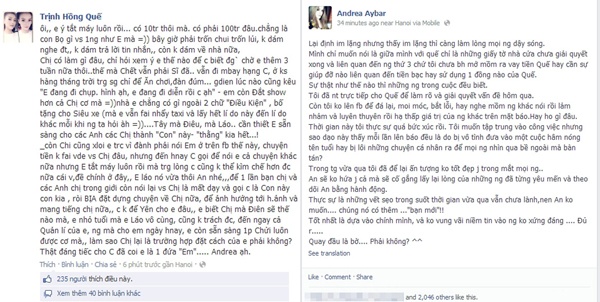 Hai người đẹp tố nhau trên Facebook.