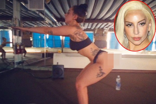Lady Gaga mac noi y tap yoga hinh anh