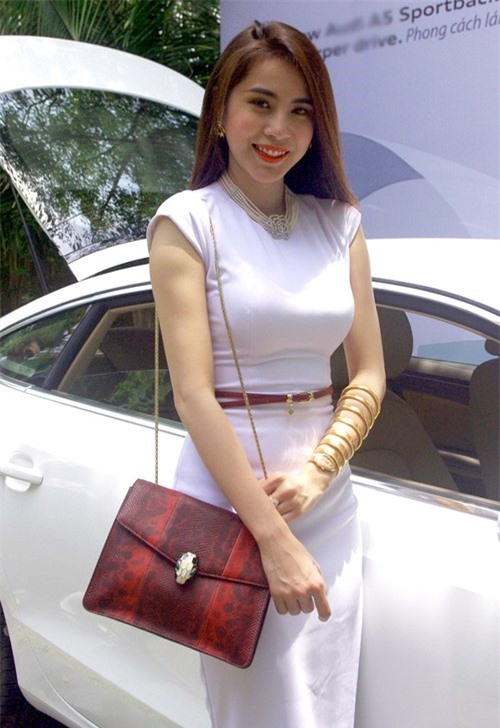 Chiếc túi cùng thương hiệu với đồng hồ 4 tỉ trên tay Thủy Tiên đến từ thương hiệu Bvlgari gây xôn xao một thời. Chiếc túi này có tên là Serpenti với thiết kế dáng hộp, được làm từ da rắn.