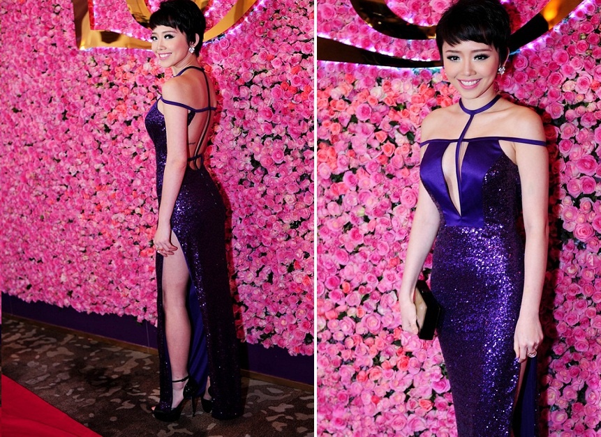 Tóc Tiên cũng chọn những bộ cánh là tổng thể của những chi tiết như cut-out phần ngực, khoét lưng cũng như xẻ tà, tôn lên từng lợi thế hình thể. 