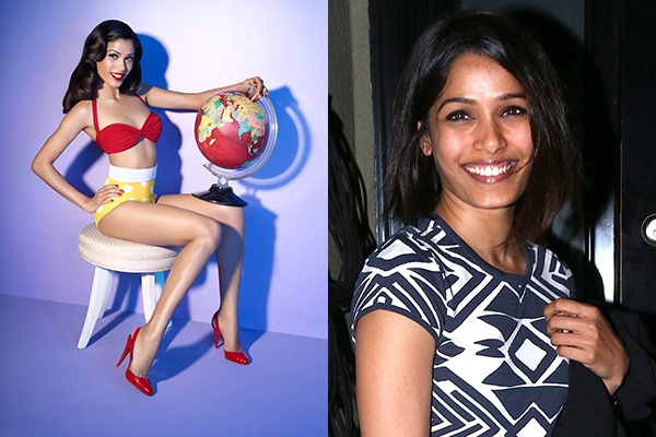 Năm 2009, Freida Pinto xuất hiện gợi cảm trên tạp chí Vanity Fair  cũng với một làn da sáng, mịn màng hơn những hình ảnh thường ngày của cô.