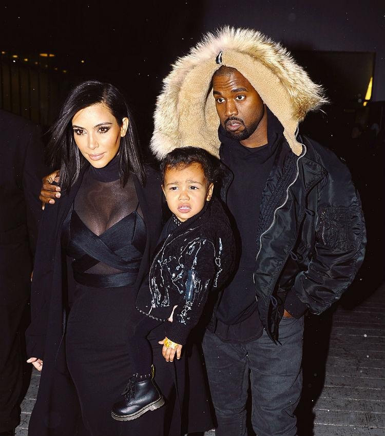 Kanye có cuộc sống gia đình viên mãn với vợ và con gái North West.