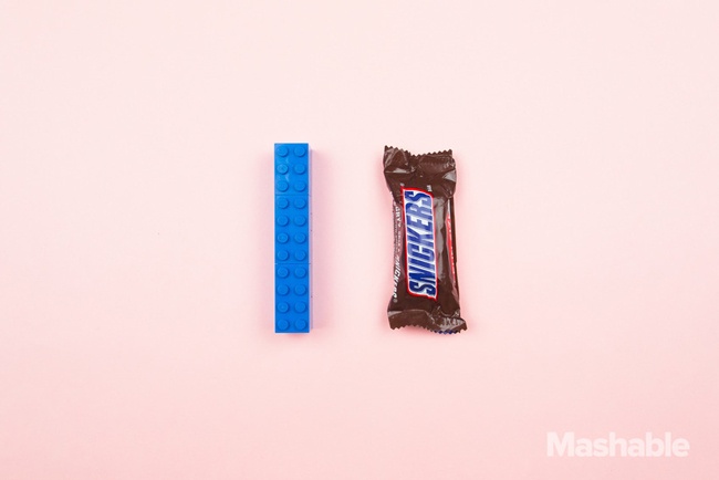 Bằng một thanh kẹo socola Snickers