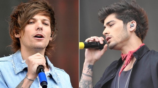 Louis Tomlinson và Zayn Malik của nhóm One Direction.