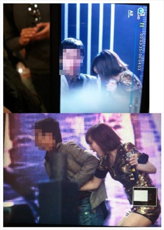 MC Oh Jung Tae và thành viên Sunny đã ngăn người này lại. May mắn là Taeyeon không bị thương tích. 