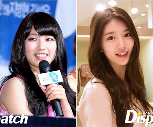 Cùng với Park Shin Hye là Suzy từng có thời điểm thừa cân. Sau khi giảm bớt trọng lượng cơ thể, hai gò má của bạn gái Lee Min Ho lộ rõ hơn, khuôn mặt thon gọn trông thấy. 