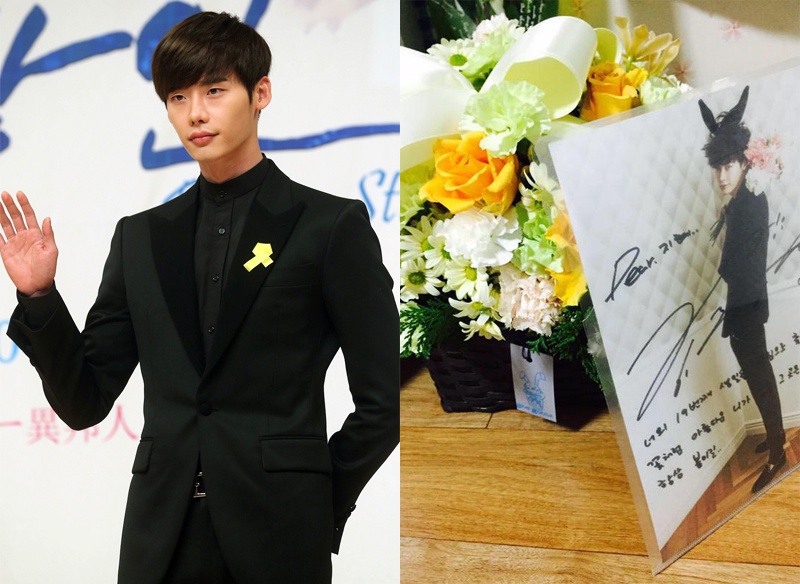 Đầu tháng 4 vừa rồi, nam diễn viên trẻ Lee Jong Suk âm thầm gửi món quà sinh nhật cho một nạn nhân tên là Kwon Ji Hye sinh ngày 2/4. Lee Jong Suk là diễn viên được khá đông học sinh sinh viên yêu mến.  Nghĩa cử của anh chỉ được công chúng biết đến sau khi một cư dân mạng tiết lộ. Mỹ nam của Pinocchio thậm chí đã đến trò chuyện với người mẹ của nạn nhân. 