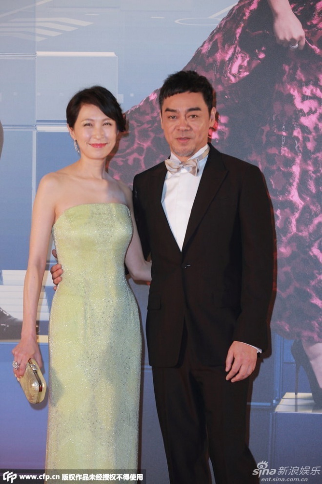 Vợ chồng Lưu Thanh Vân - Quách Ái Minh. Lưu Thanh Vân giành giải Nam diễn viên chính xuất sắc nhất tại lễ trao giải năm nay.