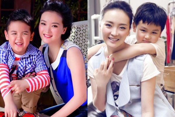 Vương Diễm bên con trai.