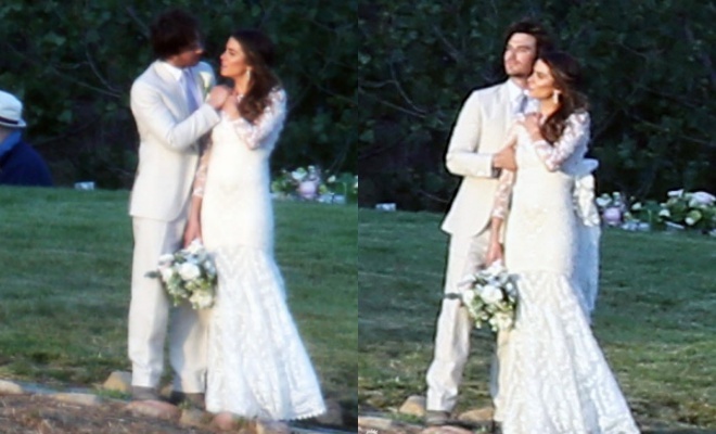 Hình ảnh trong đám cưới của Ian Somerhalder và Nikki Reed.