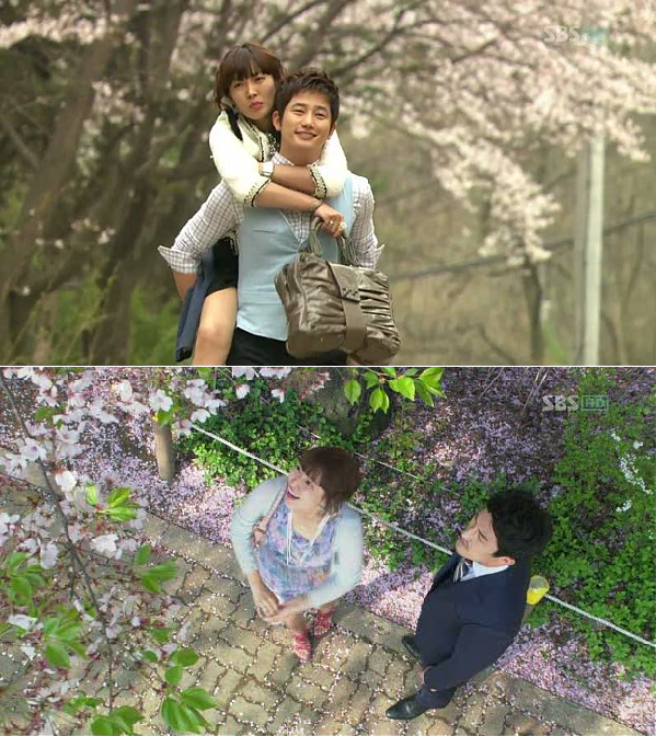 Cô gái Hae Ri (Kim So Yeon) trong phim Prosecutor Princess may mắn có 2 trải nghiệm lãng mạn liên quan đến hoa anh đào. Lần đầu tiên, Hae Ri được anh chàng nhà giàu In Woo (Park Shi Hoo) cõng đi dưới tán hoa. Lần thứ hai, cô nàng được ngắm hoa rơi cùng người tình trong mộng Se Jun (Jung Soo).