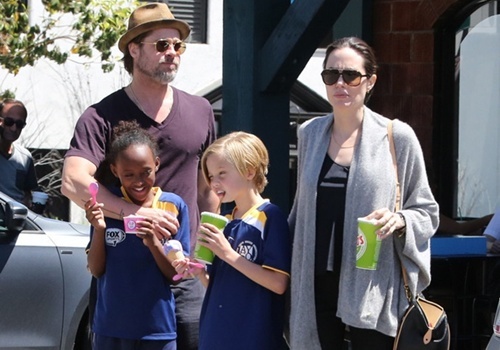 Brad Pitt, Angelina Jolie tan huong ky nghi ben hai con gai hinh anh