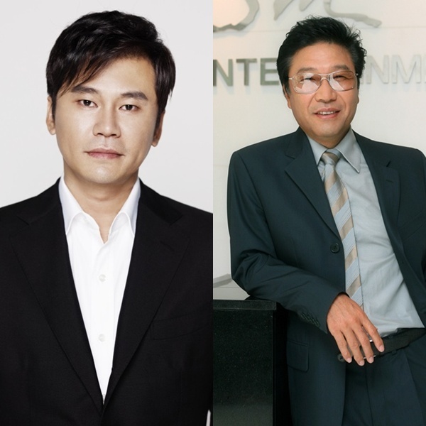 Yang Hyun Suk và Lee Soo Man.