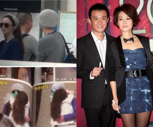 Văn Chương và vợ (phải) từng rạn nứt khi anh lộ ảnh ngoại tình với nữ diễn viên trẻ Diêu Địch (trái).