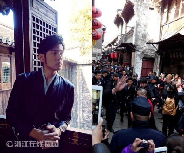 Châu Kiệt Luân khi quay MV vào năm 2014 thường bị đám đông bủa vây.