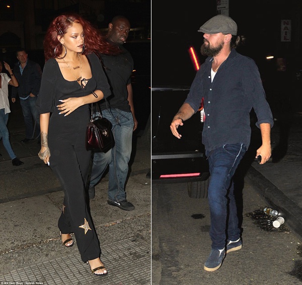 Nữ ca sĩ và tài tử Leonardo rời khỏi hộp đêm trong buổi tối cùng ngày.