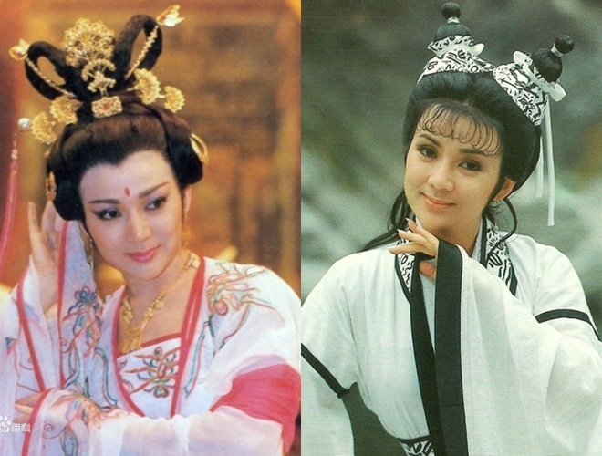 Phùng Bửu Bửu trong vai Võ Tắc Thiên (trái) và Tây Thi.