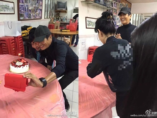 Châu Nhuận Phát hạnh phúc đón tuổi mới bên vợ.