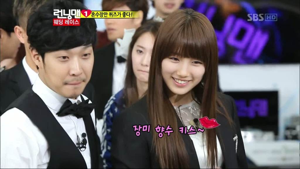 Suzy ghép đôi với Haha trong Running Man.