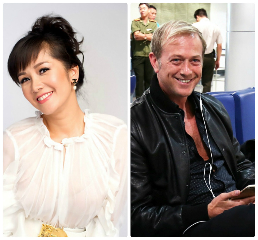 Ca sĩ Hồng Nhung và nhà sản xuất âm nhạc Mark Walton.