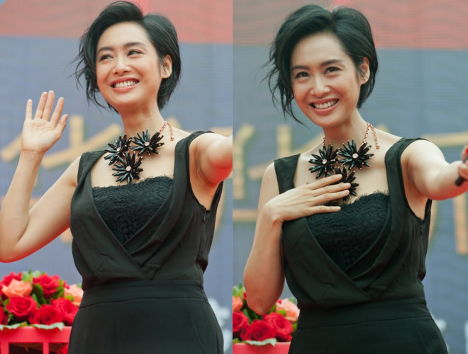 Chu Ân trẻ đẹp ở tuổi 43 trong sự kiện tại Hàng Châu (Trung Quốc).